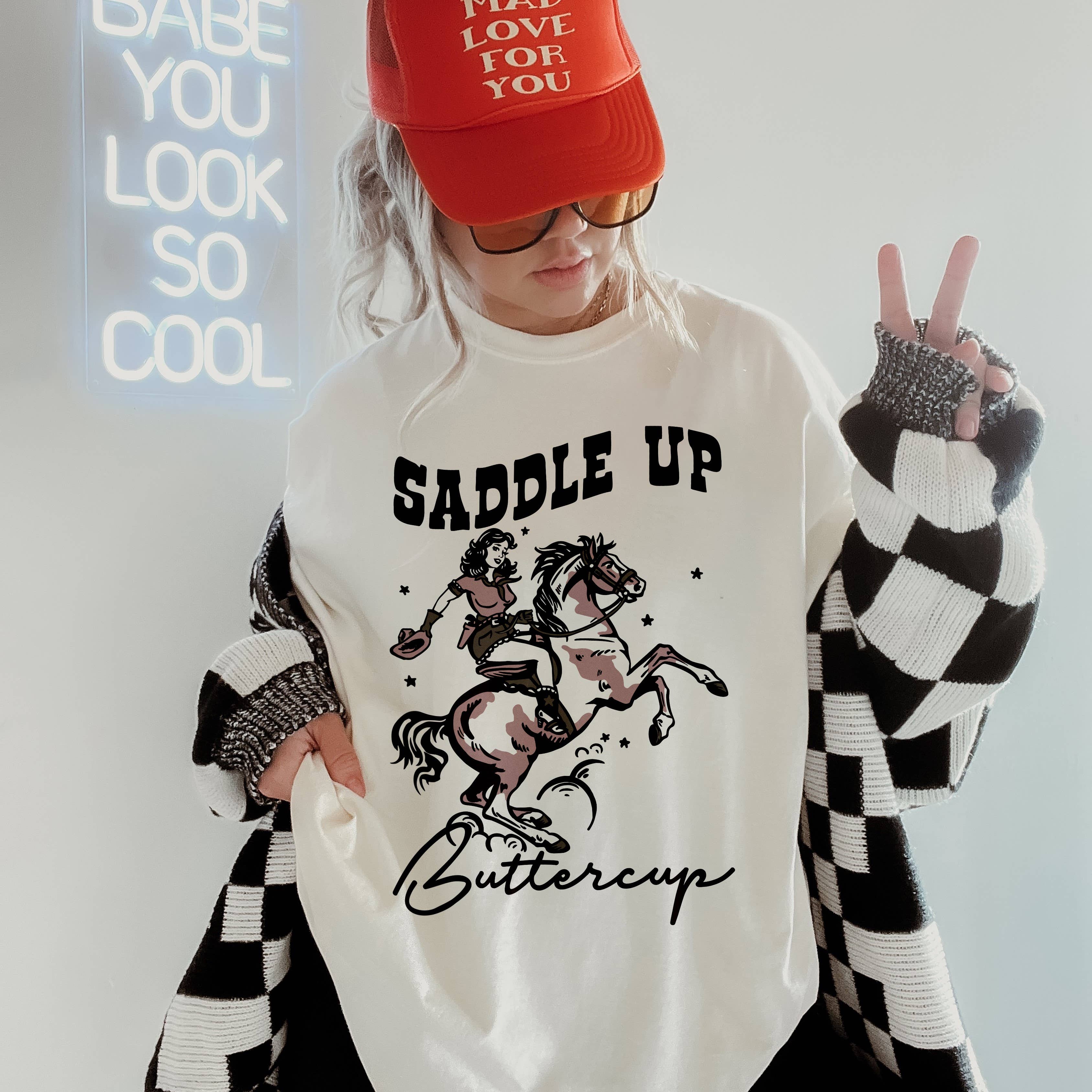 Saddle Up Buttercup Western Graphic Tee